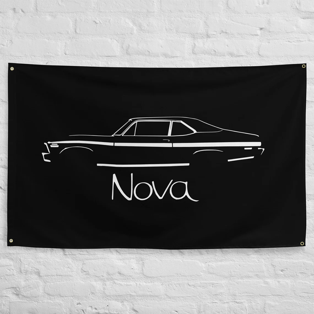 Nova Decor & Lighting Vase - 1972 Nova Black Silhouette American Muscle