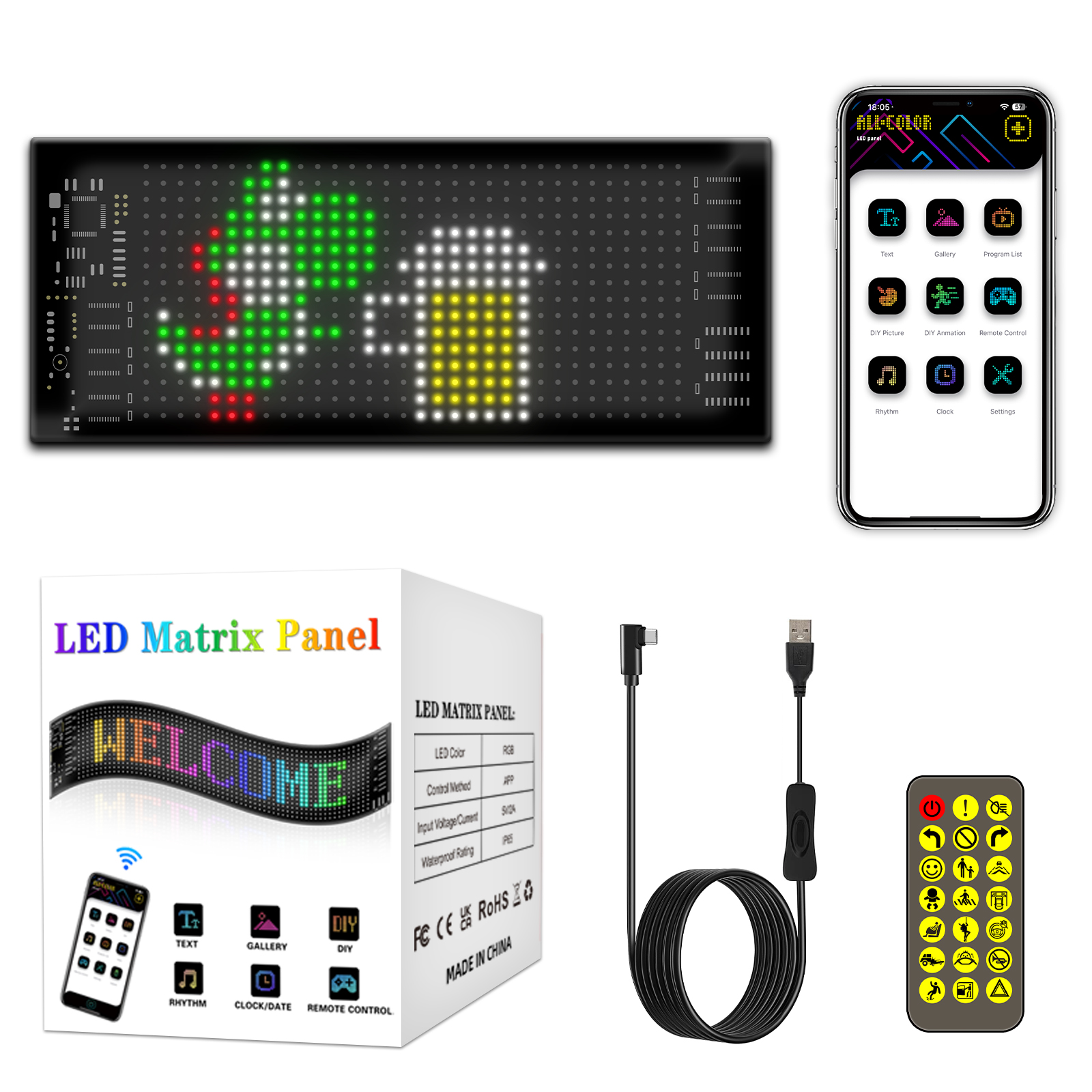 Lighting Decor Ideas - Programmable Flexible LED Sign,Bluetooth App Control