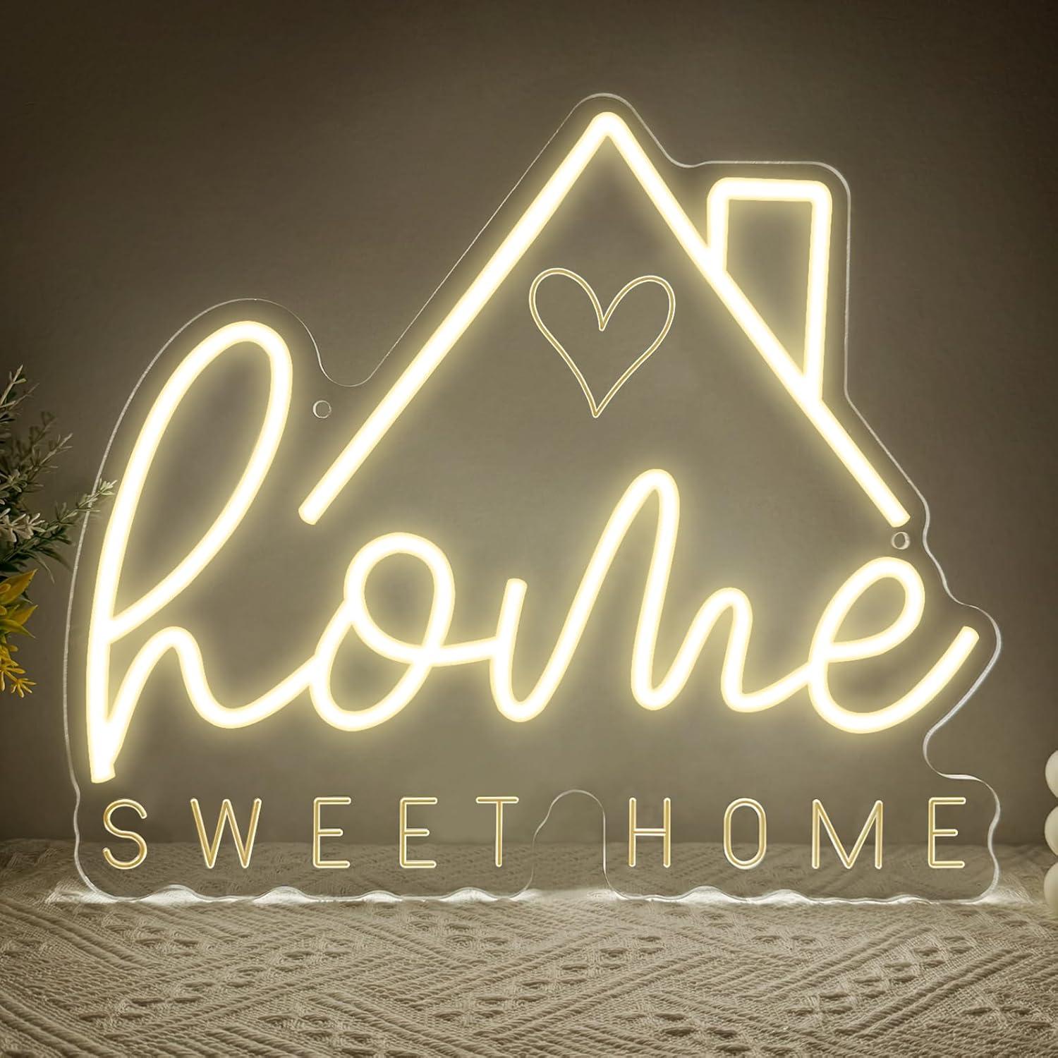 Sweet Home Neon Sign USB Dimma - Lighting Decor Home avaliação e preço