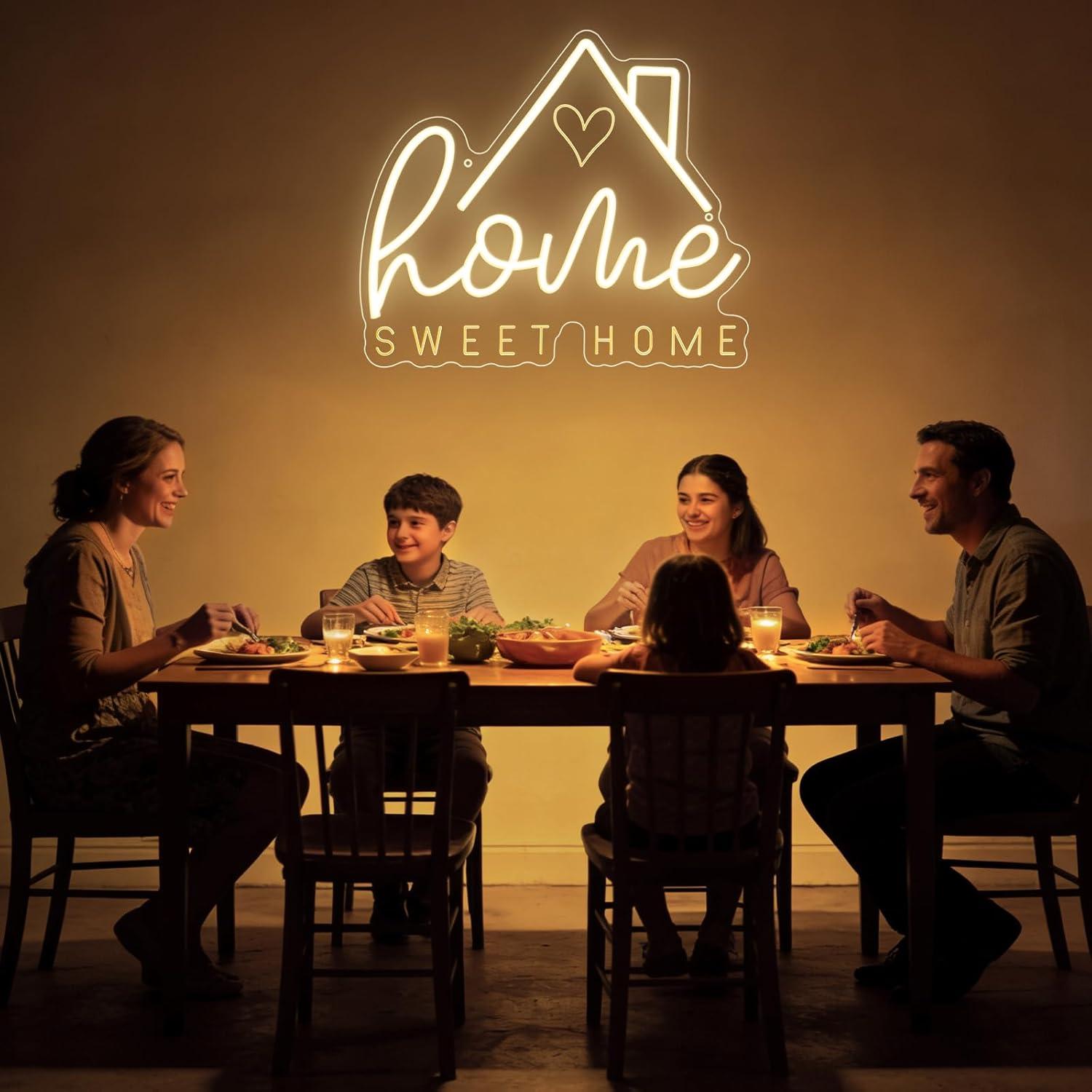 Sweet Home Neon Sign USB Dimma - Lighting Decor Home avaliação e preço
