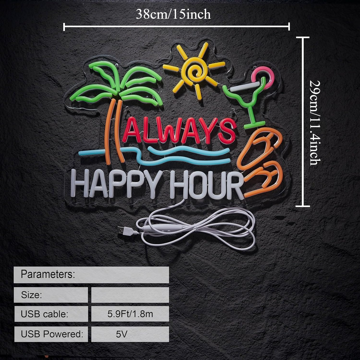 Always Happy Hour Beer Bar Neo - Lighting Decor Home avaliação e preço