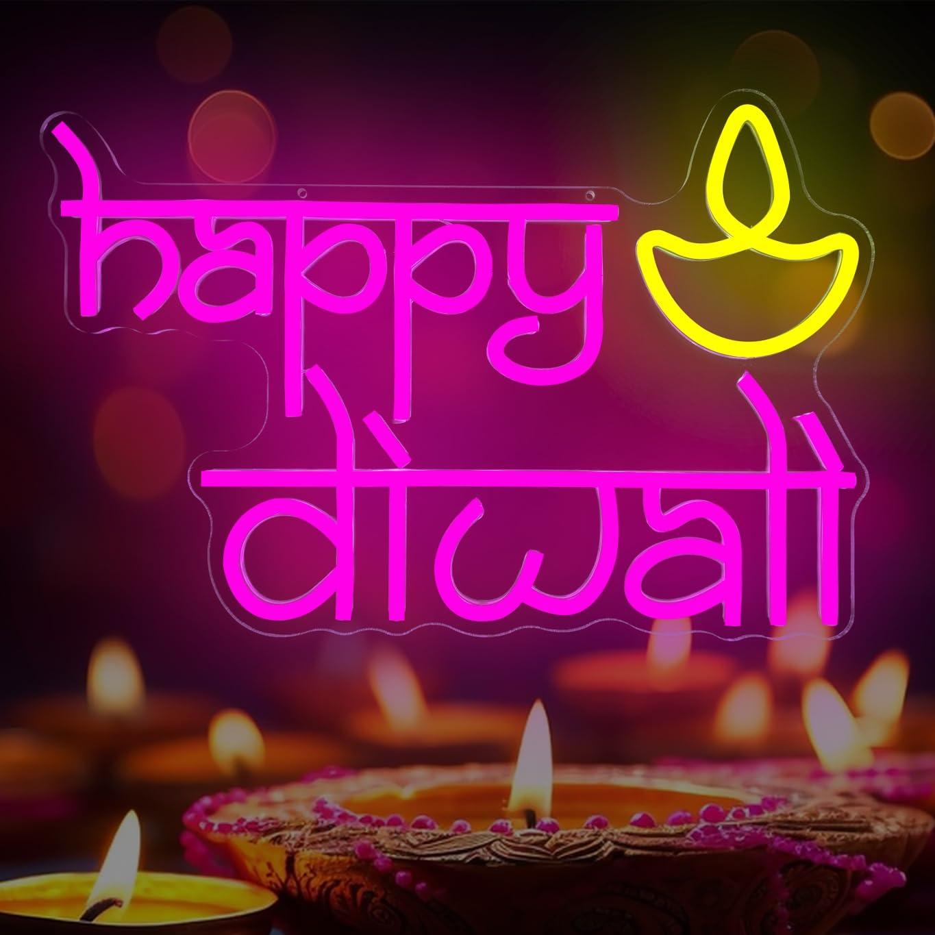 Happy Diwali Neon Sign USB Pow - Lighting Decor Home avaliação e preço