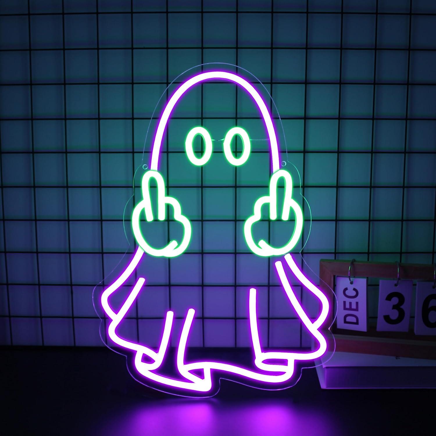 Ghost Neon Sign USB Powered LE - Lighting Decor Home avaliação e preço