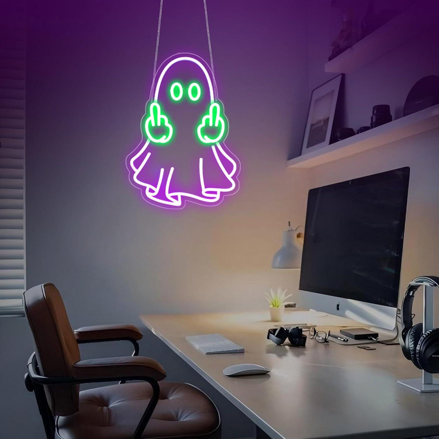 Ghost Neon Sign USB Powered LE - Lighting Decor Home avaliação e preço