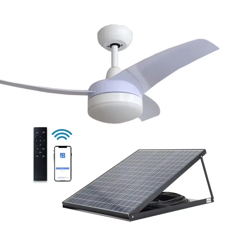 42'' Solar Ceiling Fan with LE - Homestead Lighting & Decor Oconomowoc avaliação e preço