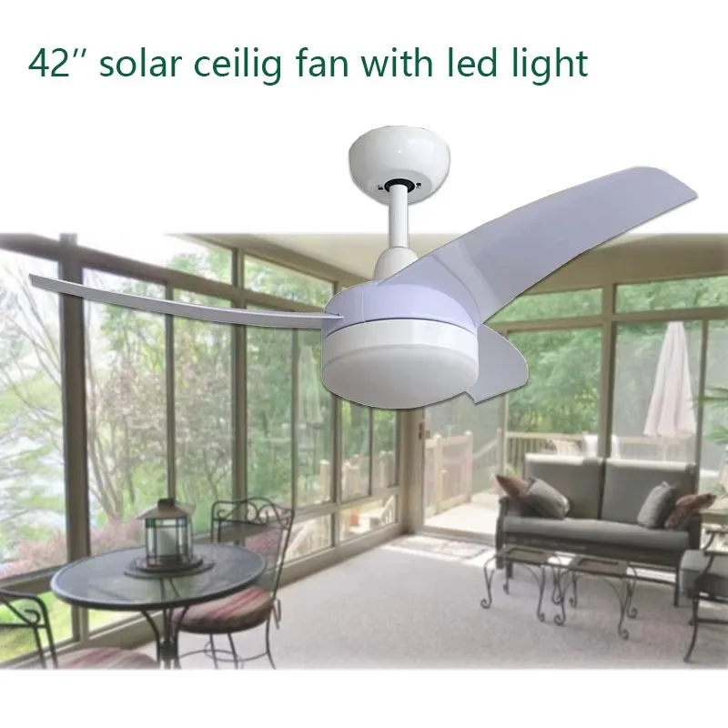 42'' Solar Ceiling Fan with LE - Homestead Lighting & Decor Oconomowoc avaliação e preço