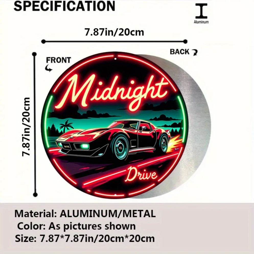 Vintage Neon Car Sign Midnight - Lighting Decor Ideas avaliação e preço
