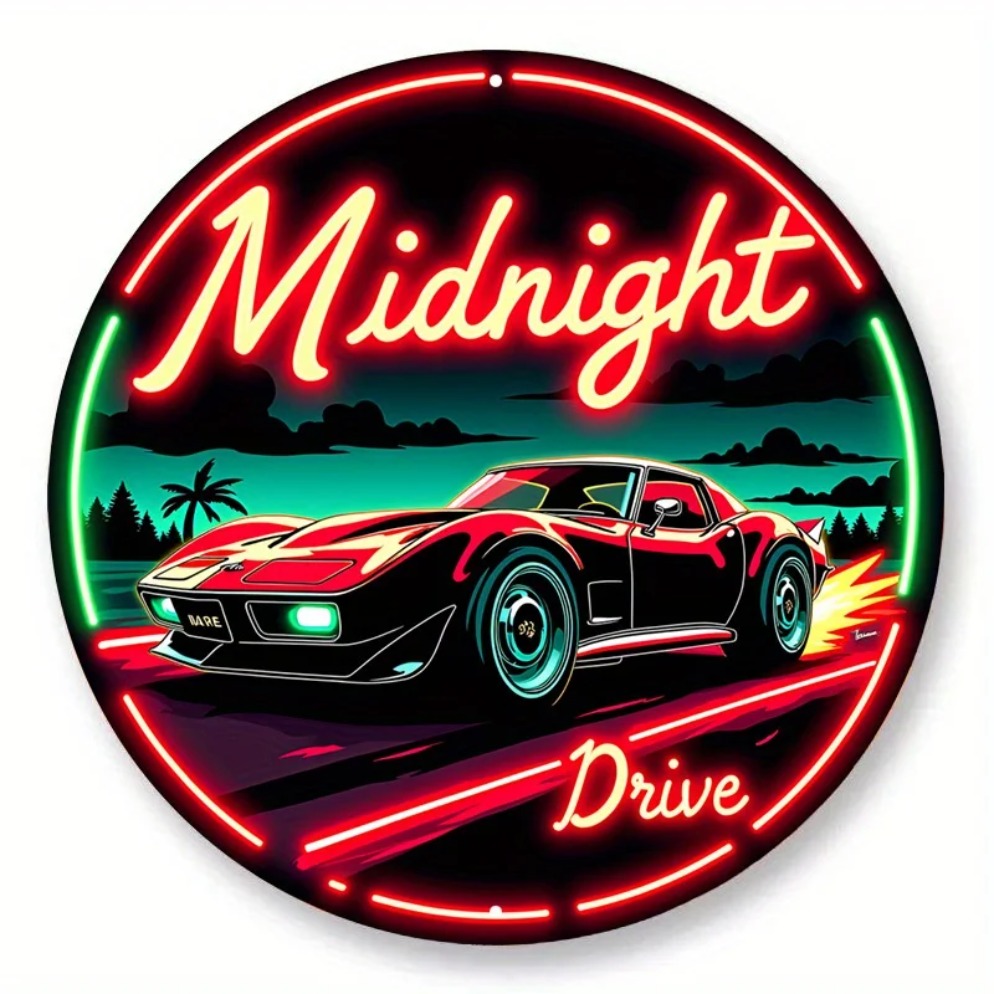 Vintage Neon Car Sign Midnight - Lighting Decor Ideas avaliação e preço