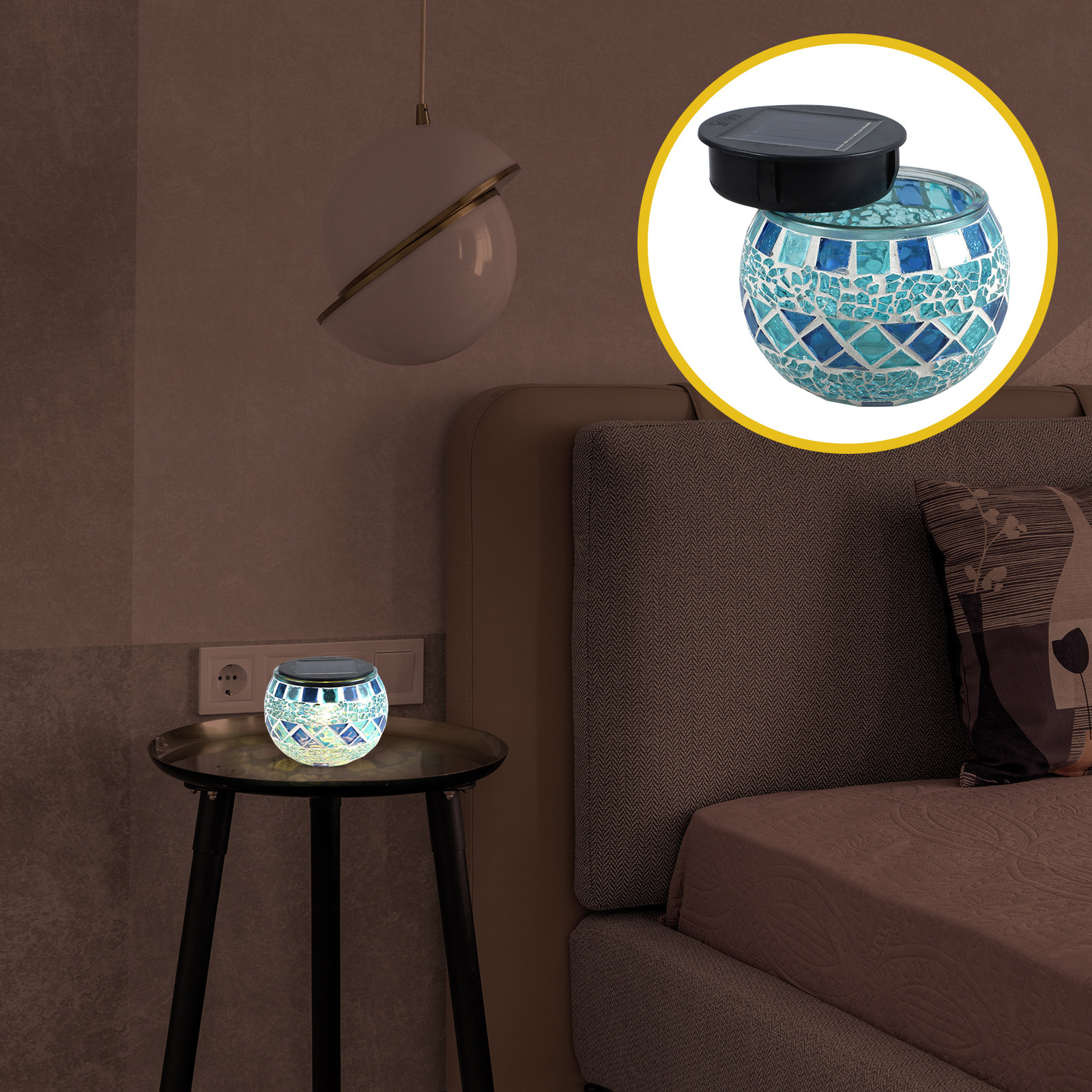 Mosaic Light Solar Glass Decor - Decor Lighting Solution avaliação e preço
