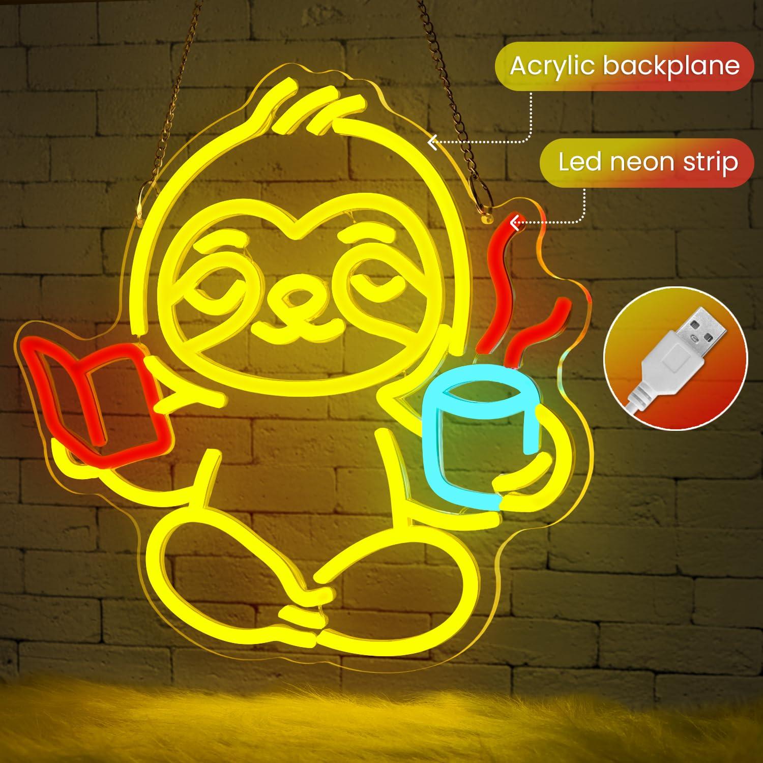 Sloth Neon Sign USB Dimmable L - Lighting Decor Home avaliação e preço