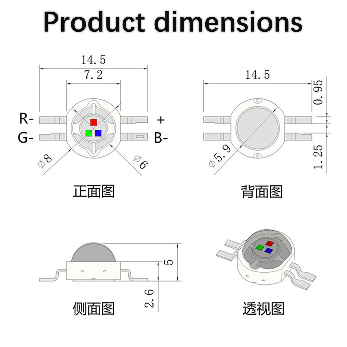 1W-3W High-Power 4-Pin RGB SMD - Decor Lighting Solution avaliação e preço