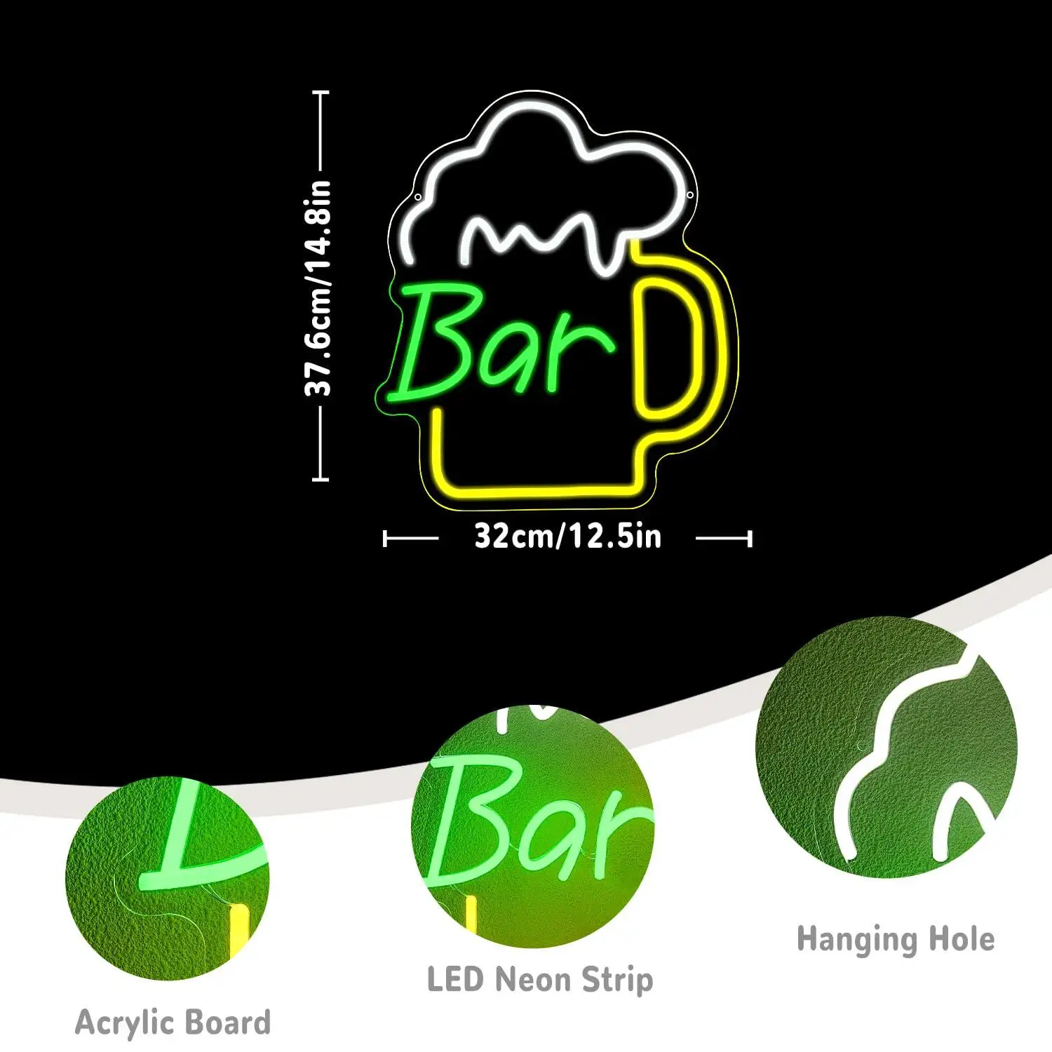 Beer Bar Neon Sign USB Dimmabl - Lighting Decor Home avaliação e preço
