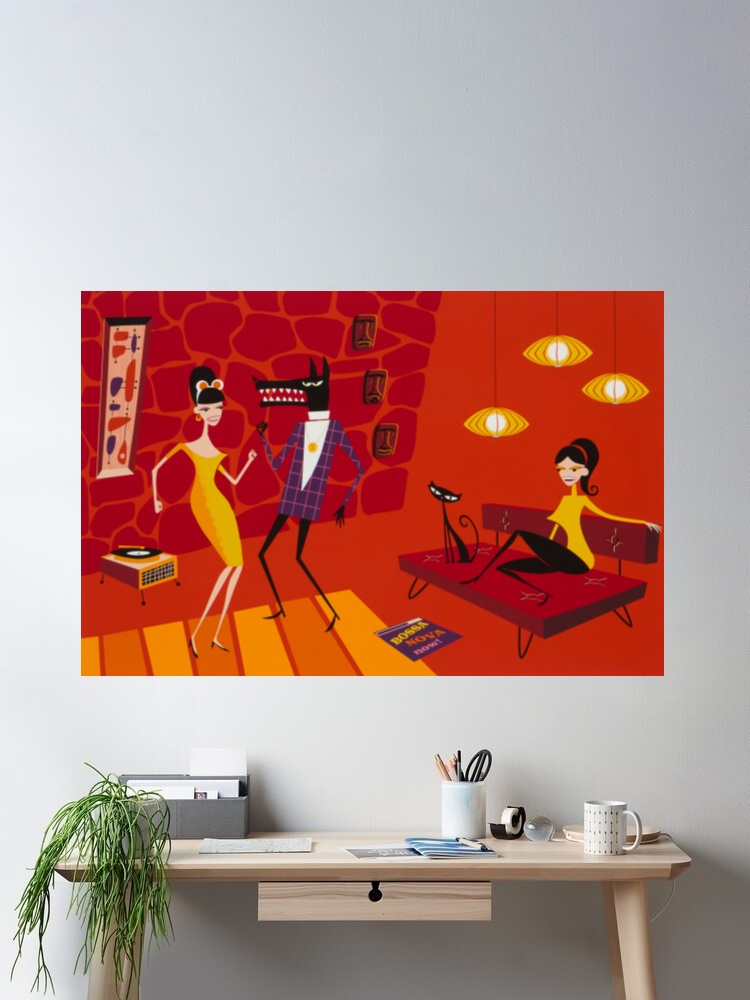 Josh Agle Bossa Nova Now Photo - Nova Decor & Lighting Vase avaliação e preço
