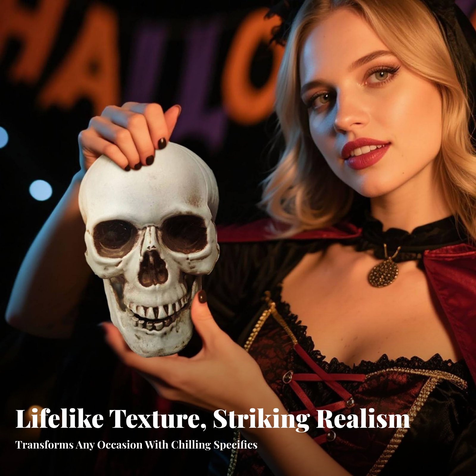 Realistic Skull Model Horror T - Lighting Decor Home avaliação e preço