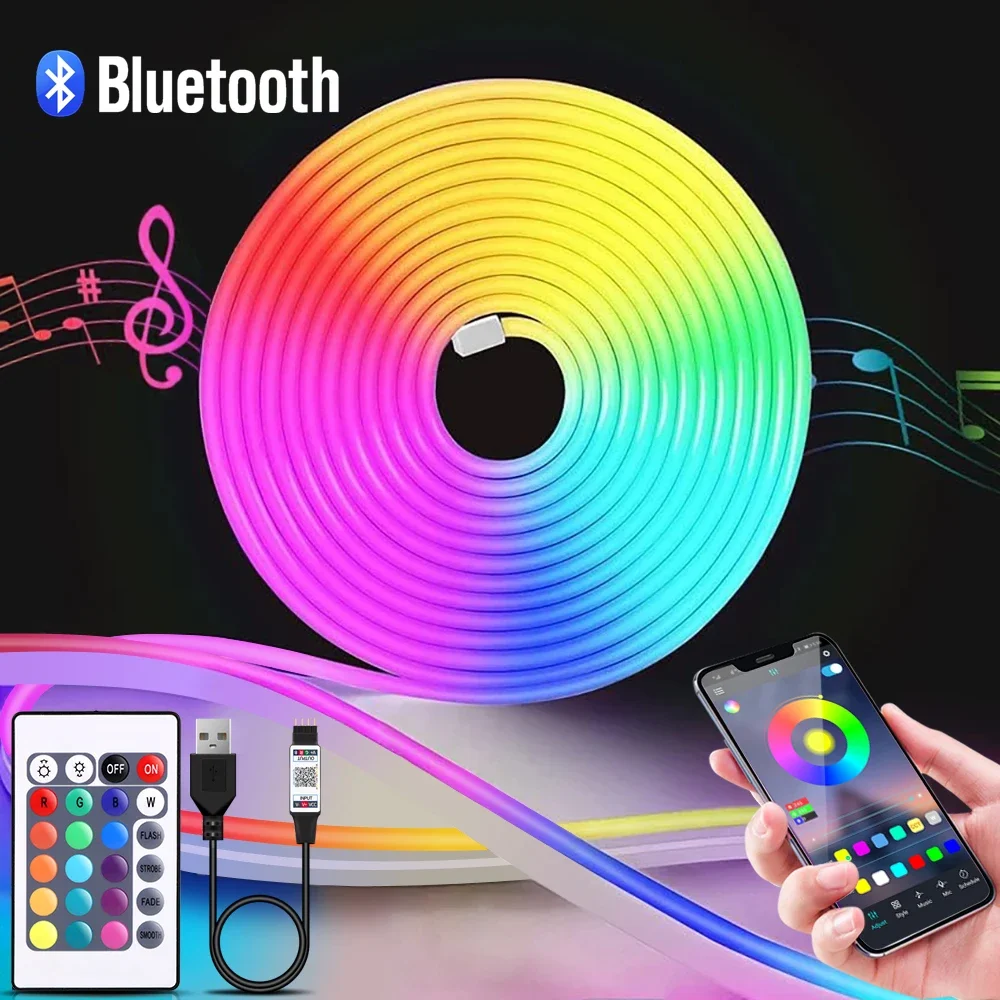 1-5m RGB LED Neon Strip Light  - Lighting Decor Home avaliação e preço