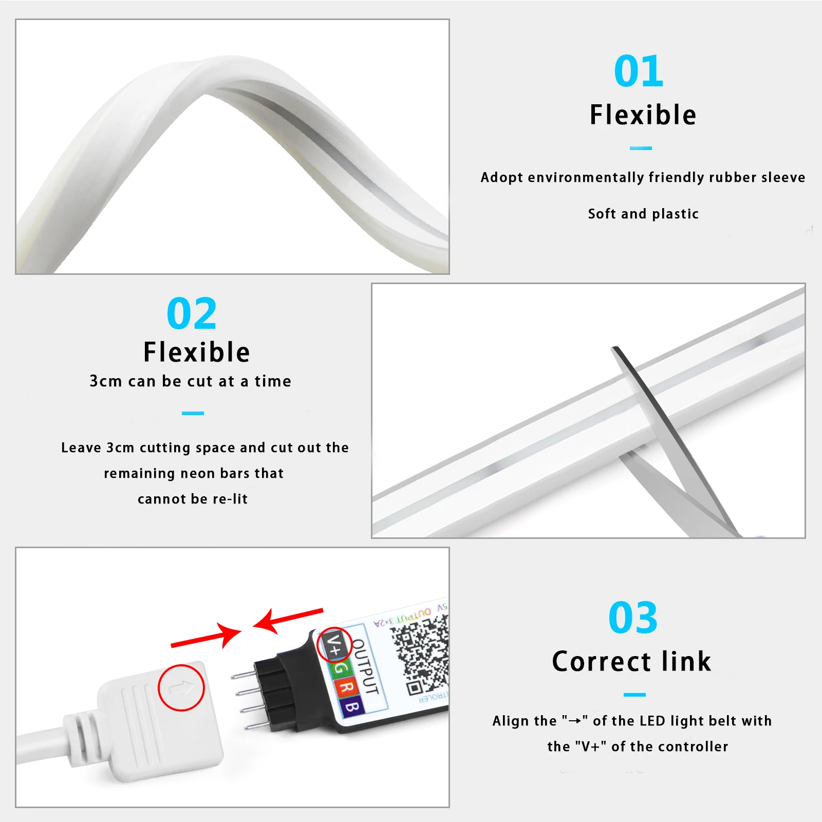 1-5m RGB LED Neon Strip Light  - Lighting Decor Home avaliação e preço